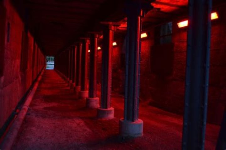 A view of a corridor from a hacked security camera&nbsp;in Payday 3