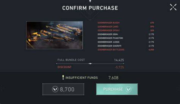 Buy Button in the Valorant Buy Menu