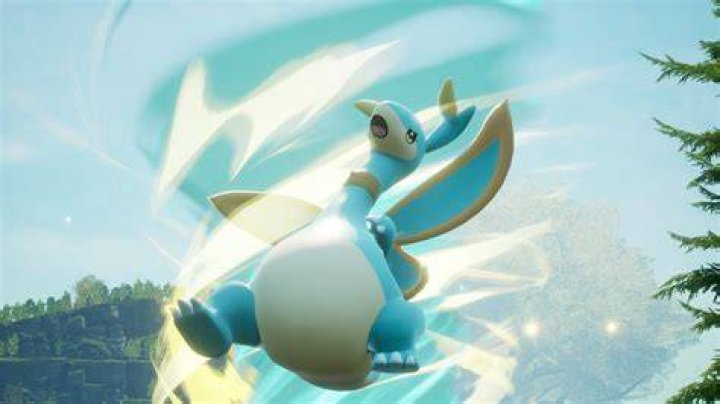 Elphidran using an attack in Palworld. It doesn&rsquo;t look cute in this image but it has a big round belly and sparking eyes. 