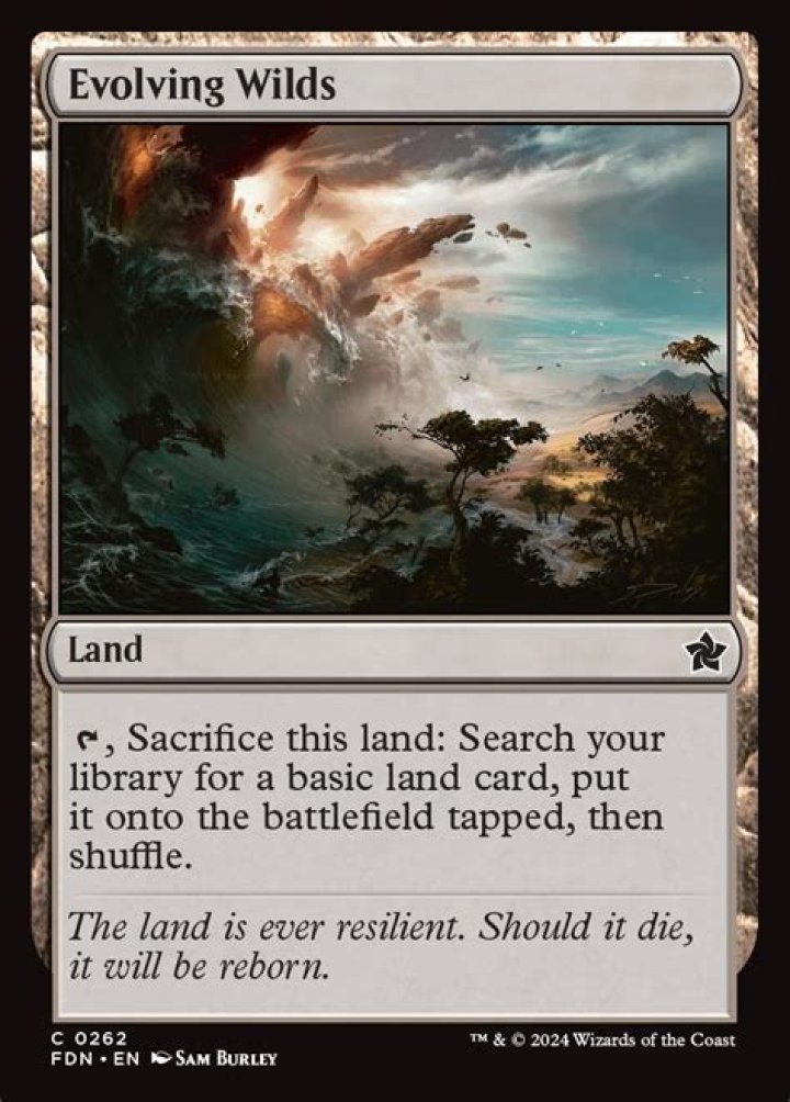 Evolving Wilds, a land dressed up to look like an adventure module from the 1970s.