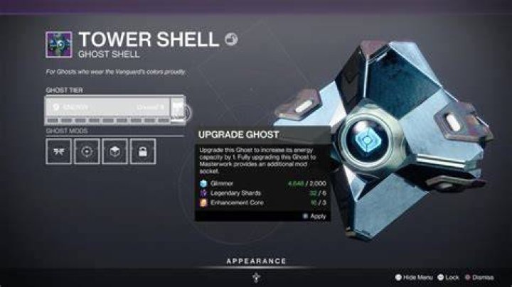 Shaded Shell Ghost shell Destiny 2