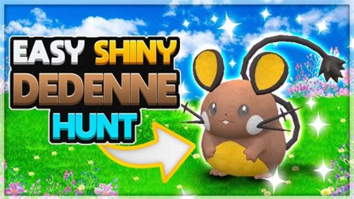 Shiny Dedenne with its normal form. The shiny form is brown with brighter yellow accents