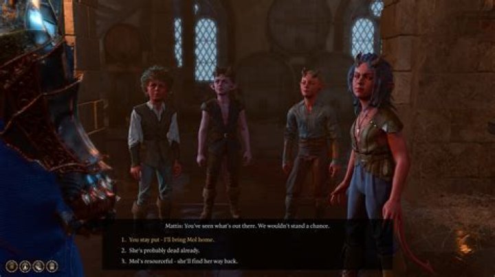 The player confronts some Tiefling children in Baldur&rsquo;s Gate 3